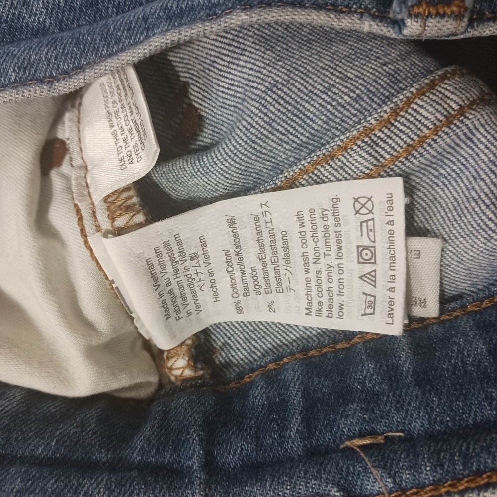 Madewell The High-Rise Slim Crop Boyjean Womens Size 25 Blue Denim Jeans - Picture 9 of 9